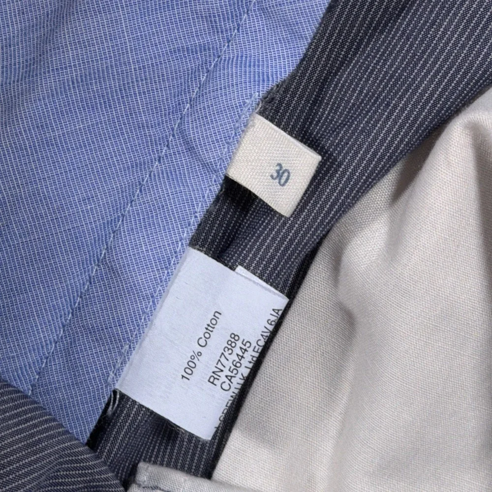 J. Crew Shorts Mens 30 Blue Striped Cotton Casual Summer Flat‎ Front 11